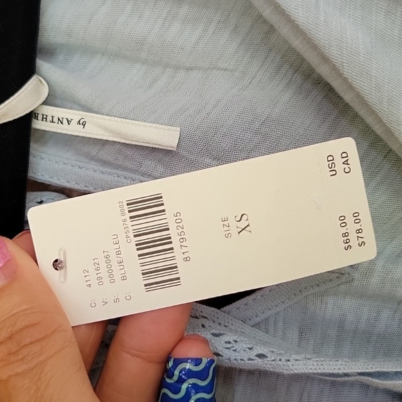 Anthropologie Size XSmall Light Blue Halter Tank NWT - Picture 5 of 8